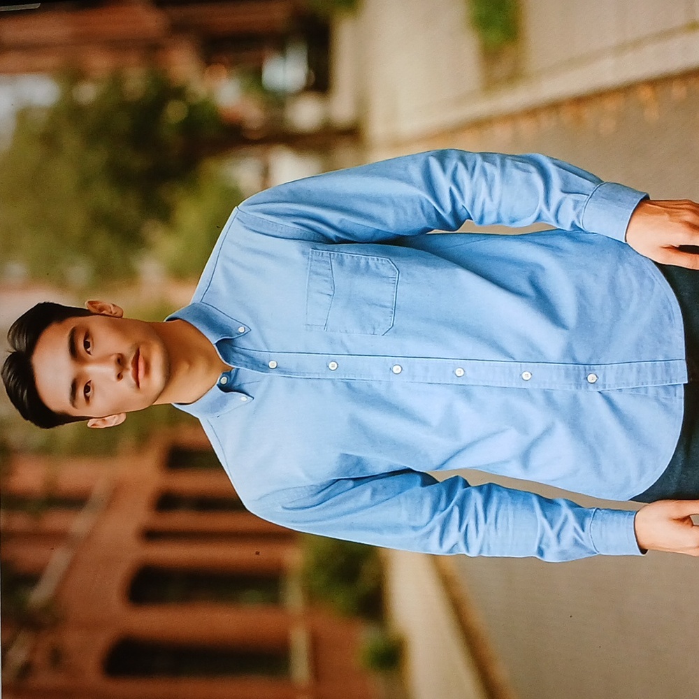 Men's 16.5/36 Blue Button down shirt NWT